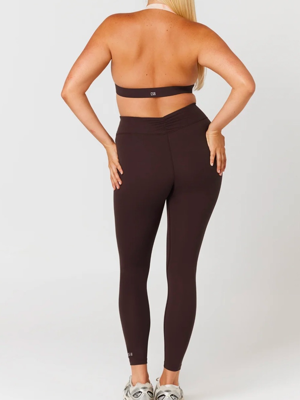 NWOT CROP SHOP BOUTIQUE Form Gather Waist Leggings - Espresso - Size small - Picture 7 of 8